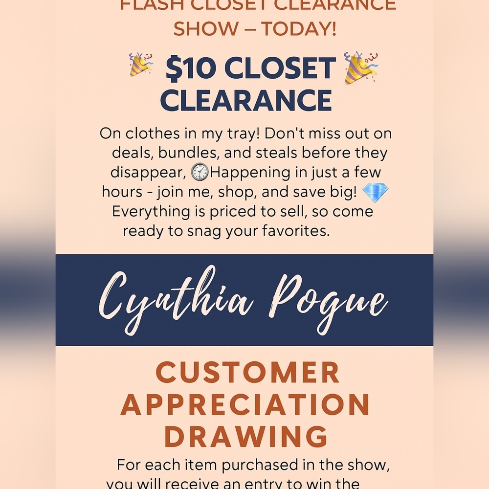 Cynthia Pogue Customer Appreciation Drawing